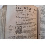 1584. HERODOTI HALICARNASSEI HISTORIAE LIBRI IX et de vita Homeri libellus (…).