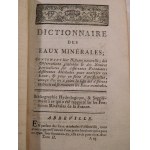 1775. BUC’HOZ PIERRE-JOSEPH, Dictionnaire des eaux minérales (…).