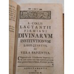 1735. LUCII COELII SIVE CAECILII LACTANTII Firmiani Opera Omnia (…).