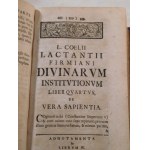 1735. lucII COELII SIVE CAECILII LACTANTII Firmiani Opera Omnia (...).