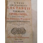 1735. LUCII COELII SIVE CAECILII LACTANTII Firmiani Opera Omnia (…).