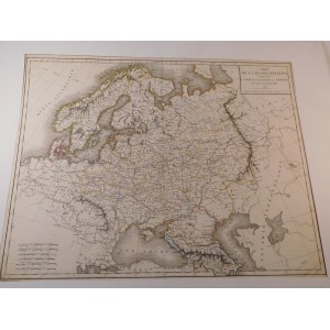 1825. TARDIEU PIERRE, CARTE DE LA RUSSIE D’EUROPE (…) LA POLOGNE (…).