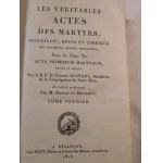 1818. RUINART THIERRY, Les véritables actes des martyrs (…).