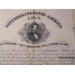 1862. KONFÖDERIERTE STAATEN VON AMERIKA KREDIT 28 IV 1862.