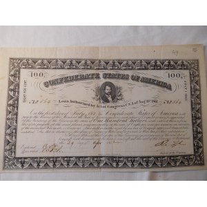 1862. CONFEDERATE STATES OF AMERICA LOAN 29 IV 1862.
