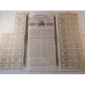 1863. CONFEDERATE STATES OF AMERICA COTTON LOAN 1 VI 1863. 500 Funtów Szterlingów.