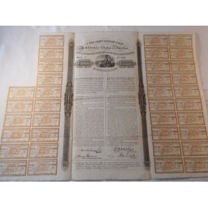 1863. CONFEDERATE STATES OF AMERICA COTTON LOAN 1 VI 1863. 1000 Funtów Szterlingów.