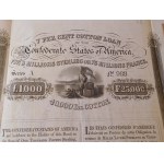 1863 CONFEDERATE STATES OF AMERICA COTTON LOAN 1 VI 1863. 1000 Pounds Sterling.