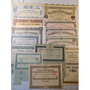 1899-1942. Eine Sammlung von 13 französischen Kolonialaktionen aus SÜDAFRIKA.