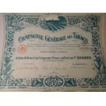 1897-1926. Eine Sammlung von 6 Aktien der Tabakindustrie aus Frankreich, Belgien und Portugal.