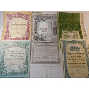 1912-1932. Eine Sammlung von 5 Anleihen der Stadt Paris von 1912-1932.