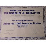 1912-1958. ZBIÓR 4 francuskich akcji o bardzo niskiej emisji.