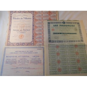 1922-1940. collection of 3 French-Czechoslovak-Slovak actions.