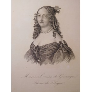 1836-1837 CHODŹKO Leonard, Marie Louise de Gozague, reine de Pologne.