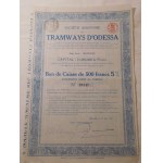 1887-1917. COLLECTION OF 2 BONDS - STREETCARS OF THE CITY OF MOSCOW AND ODESSA.