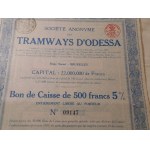 1887-1917. SAMMLUNG VON 2 ANLEIHEN - STRASSENBAHNEN DER STADT MOSKAU UND ODESSA.