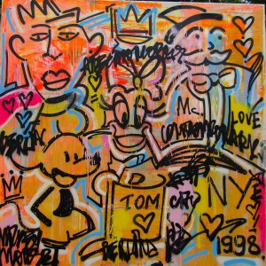 Petro Brunetti, Pop art graffiti. Enjoy your life and be happy with Mickey Mouse and Alec Monopoly