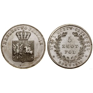 Polska, 5 złotych, 1831 KG, Warszawa