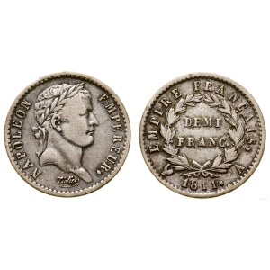 Francja, 1/2 franka (demi franc), 1811 A, Paryż