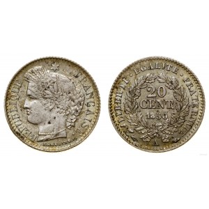 Francja, 20 centymów, 1850 A, Paryż