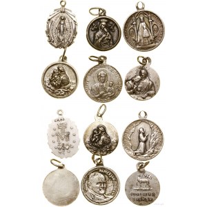 Dewocjonalia, zestaw 6 medalików religijnych