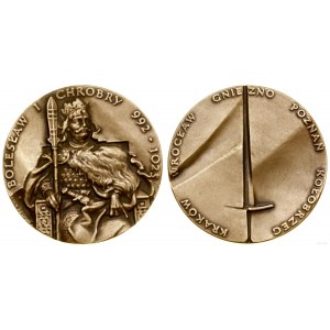 Polska, medal z serii królewskiej koszalińskiego oddziału PTAiN - Bolesław I Chrobry, 1990, Warszawa
