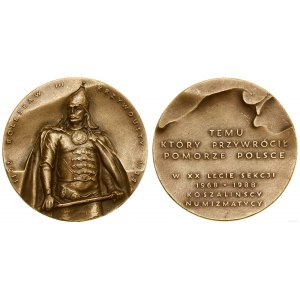 Polska, medal z serii królewskiej koszalińskiego oddziału PTAiN - Bolesław Krzywousty, Warszawa