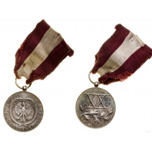 Polska, Srebrny Medal za Długoletnią Służbę (XX lat), od 1938, Warszawa