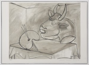 Pablo PICASSO (1881-1973), Martwa natura z bykiem i paletą