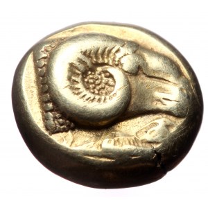 Asia Minor, Lesbos, Mytilene, El hecte (Electrum, 2.52g, 11mm) 521-478 BC
