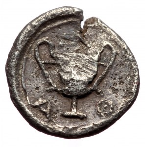 Lesbos, Methymna AR Obol (Silver, 0.51g, 8mm) ca 450-379 BC
