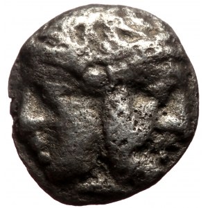 Islands off Troas, Tenedos AR Obol (Silver, 0.49g, 8mm) ca 450-387 BC.