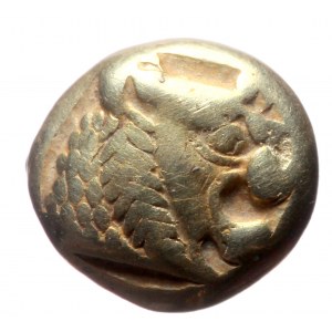 Kings of Lydia, Sardeis, Alyattes (610-560 BC) EL hemihekte (electrumr, 0.94g, 5mm)