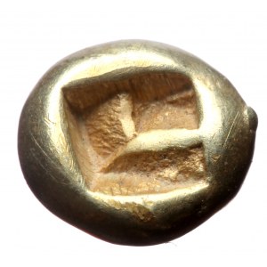 Kings of Lydia, Sardeis, Alyattes (610-560 BC) EL hemihekte (electrumr, 0.94g, 5mm)