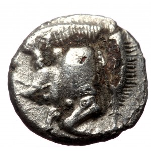 Mysia, Kyzikos, AR trihemiobol (?) (Silver, 0.86g, 12mm) ca. 450-400 BC