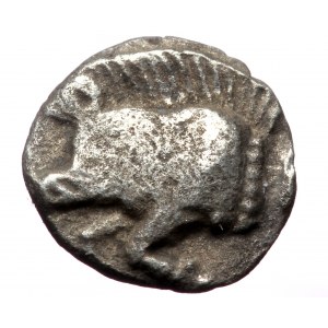Mysia, Kyzikos, AR hemiobol (Silver, 0.44g, 8mm) ca. 450-400 BC
