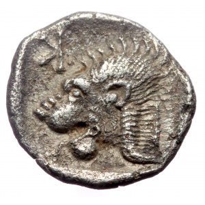 Mysia, Kyzikos AR Obol (Silver, 0.76g, 10mm) ca 480-400 BC.