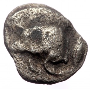Mysia, Kyzikos AR Obol (Silver, 0.58g, 9mm) ca 450-400 BC.