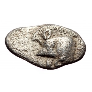 Mysia, Cyzicus, AR obol (Silver, 12mm, 0,71g), ca. 475-450 BC.