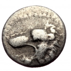 Pamphylia, Side AR Obol (Silver, 0.71g, 9mm) 4th century BC.