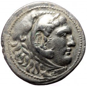 Pamphylia, Aspendos, AR tetradrachm (Silver, 32,3 mm, 16,06 g), in the name of Alexander III of Macedon, ca. 167/6 BC.