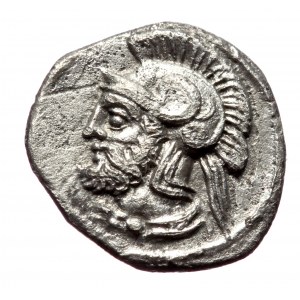 Cilicia, Tarsos AR Obol (Silver, 11mm, 0.79g) 380-374 BC. Pharnabazos. Persian military commander.