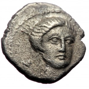 Cilicia, Nagidos AR Obol (Silver, 0.70g, 10mm) ca 420-400 BC.