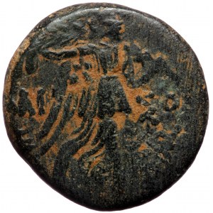 Pontos, Amisos, AE 20 (bronze, 8,00 g, 20 mm) time of Mithridates VI Eupator (120-63 BC) Obv: Laureate head of Zeus righ