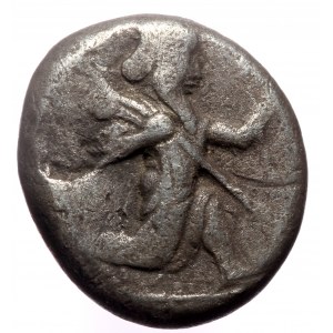 Persia, Achaemenid dynasty, AR siglos (Silver, 15,8 mm, 5,38 g), time of Darios I to Xerxes I, ca. 485-420 BC.
