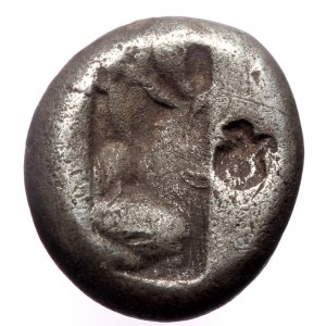 Persia, Achaemenid dynasty, AR siglos (Silver, 15,8 mm, 5,38 g), time of Darios I to Xerxes I, ca. 485-420 BC.