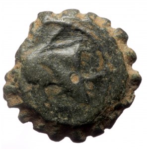 Seleukid Kings of Syria, Antioch on the Orontes Demetrios I Soter (162-150 BC) Serrate Æ (Bronze, 4.62g, 15mm)