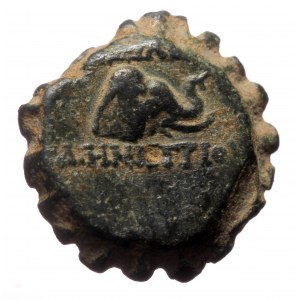Seleukid Kings of Syria, Antioch on the Orontes Demetrios I Soter (162-150 BC) Serrate Æ (Bronze, 4.62g, 15mm)