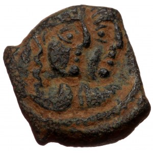 NABATAEA, Rabbel II, with Gamilat. (70/1-105/6) Æ (Bronze 3,20g 16mm) Petra mint. Struck circa AD 88/9-106/6.