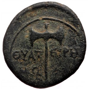 Lydia, Thyateira, Nero (54-68) AE hemiassarion (Bronze, 17,6 mm, 2,43 g), ca. 55-60.